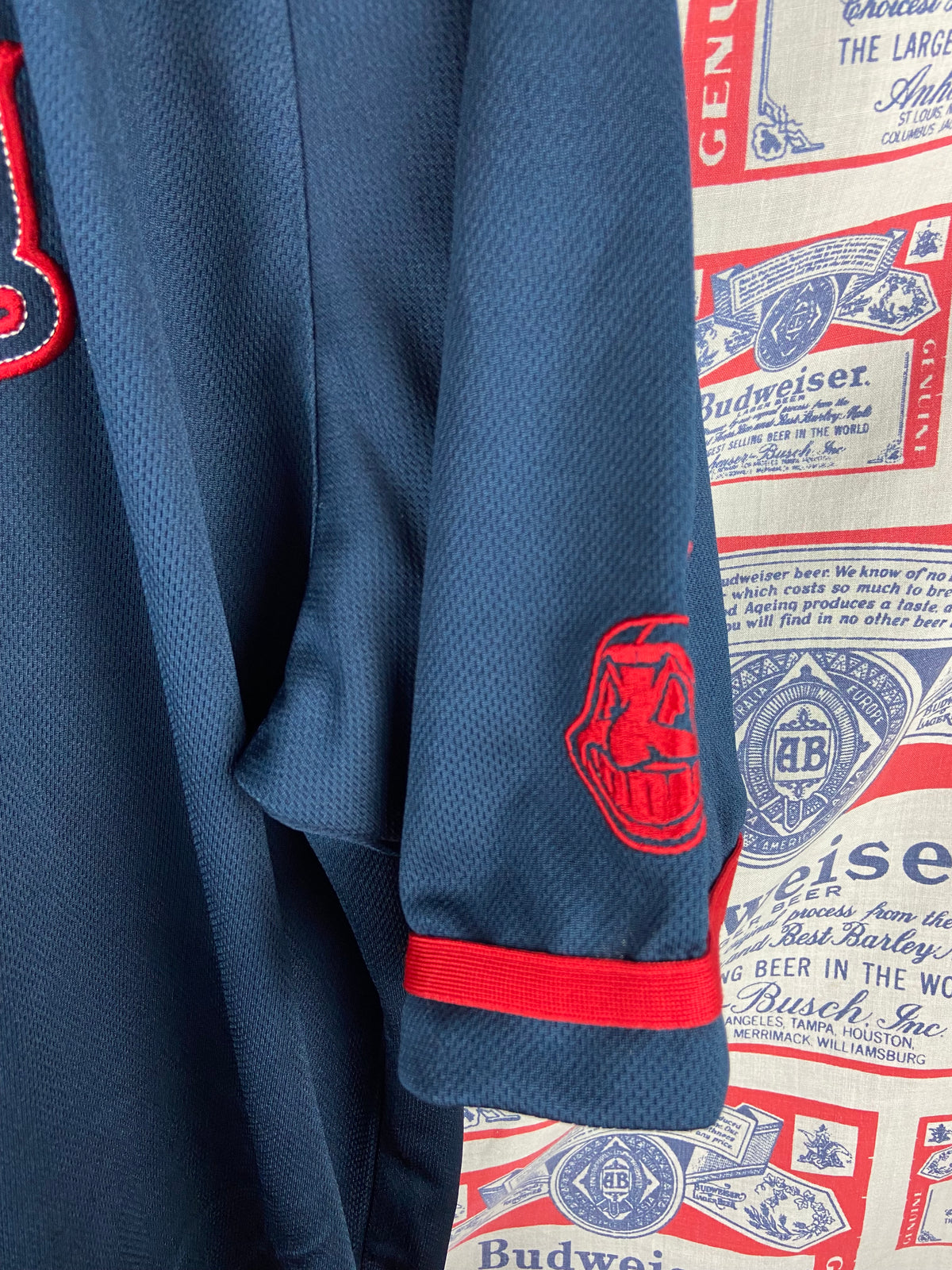 Vintage 2000s Nike Center Swoosh Cleveland Indians Warm Up Jersey XL(25”x31”)