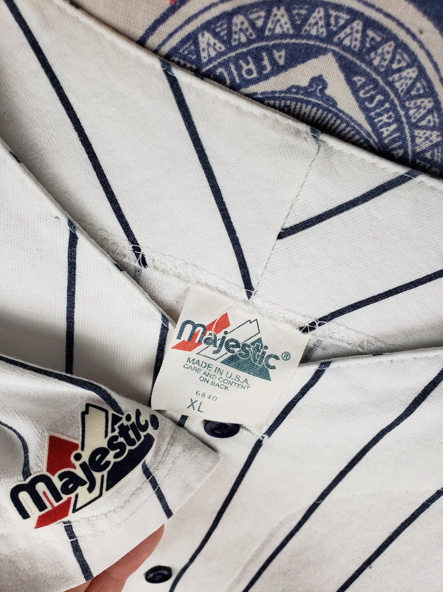 Vintage 1995 Majestic World Series Cleveland Indians Pinstripe Jersey(24"x28") XL