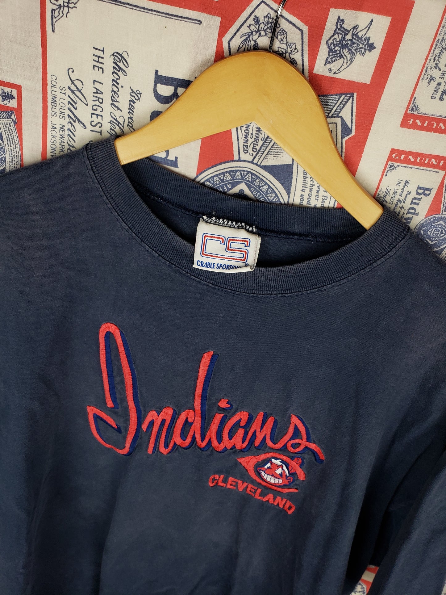 Vintage 1990s Cleveland Indians Embroidered Shirt(24"x29")XL