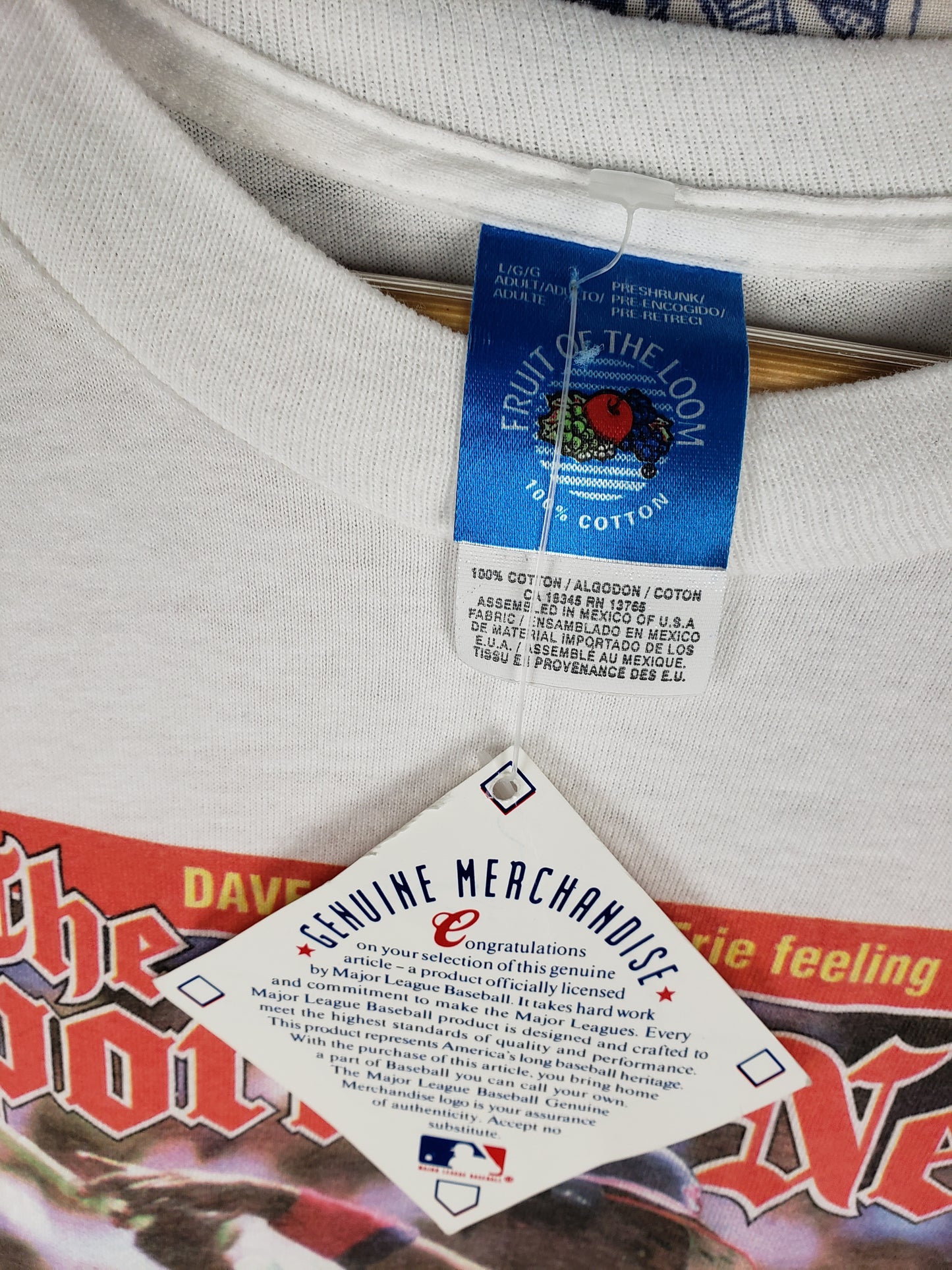 Vintage 1995 Cleveland Indians Eddie Murray "BAT MAN" Shirt New With Tags(22"x28")L