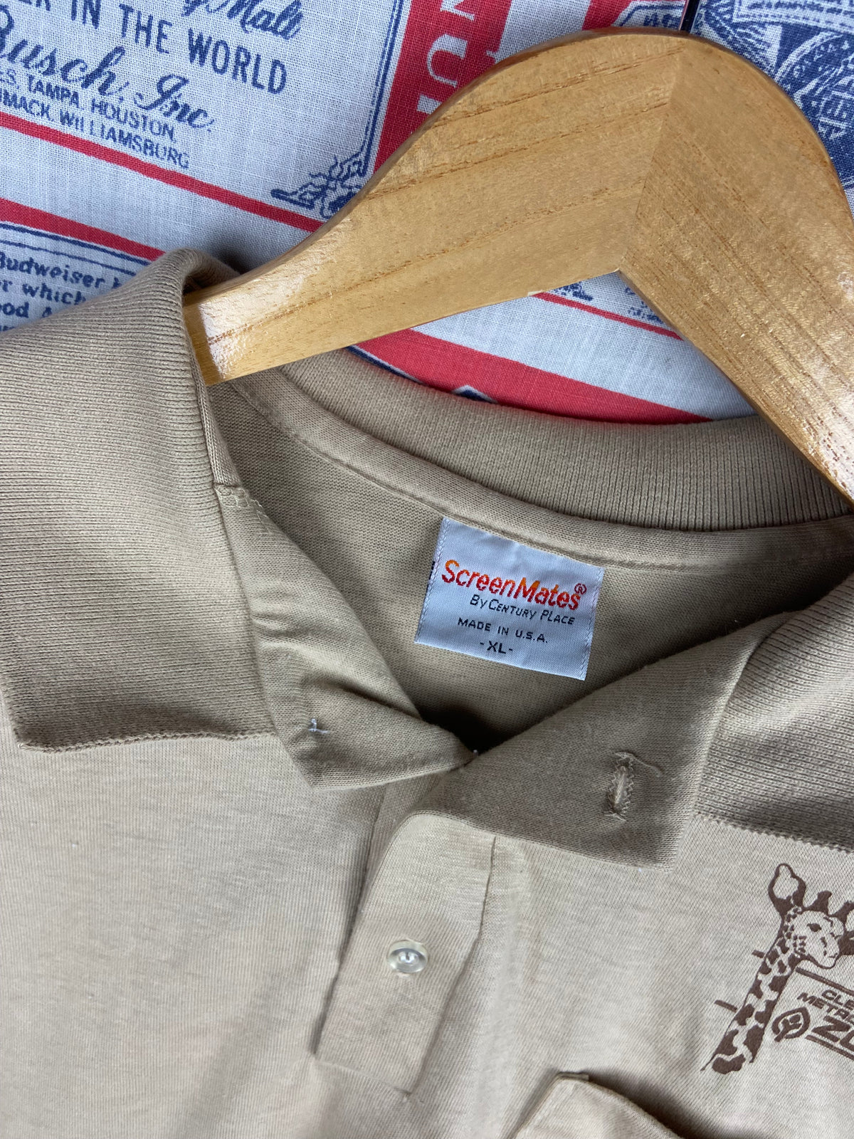 Vintage 1980s Cleveland Metroparks Zoo Polo Shirt Large(23”x28”)