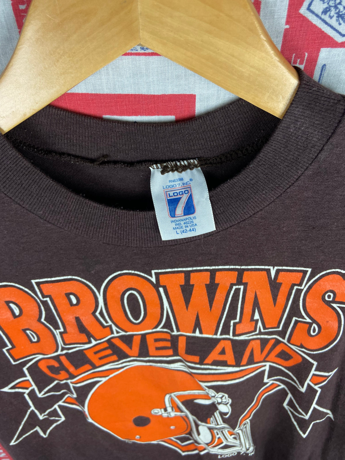 Vintage 1980s Logo 7 Cleveland Browns Shirt Medium(20”x28”)