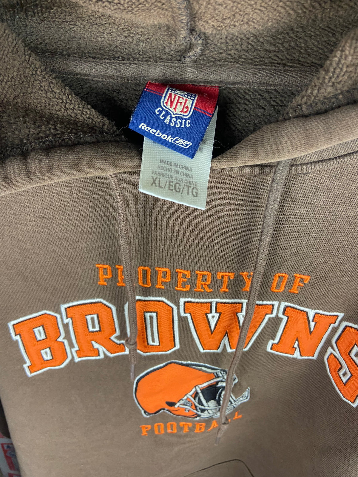 Vintage 2000s Reebok Cleveland Browns Embroidered Hoodie XL(26”x29”)