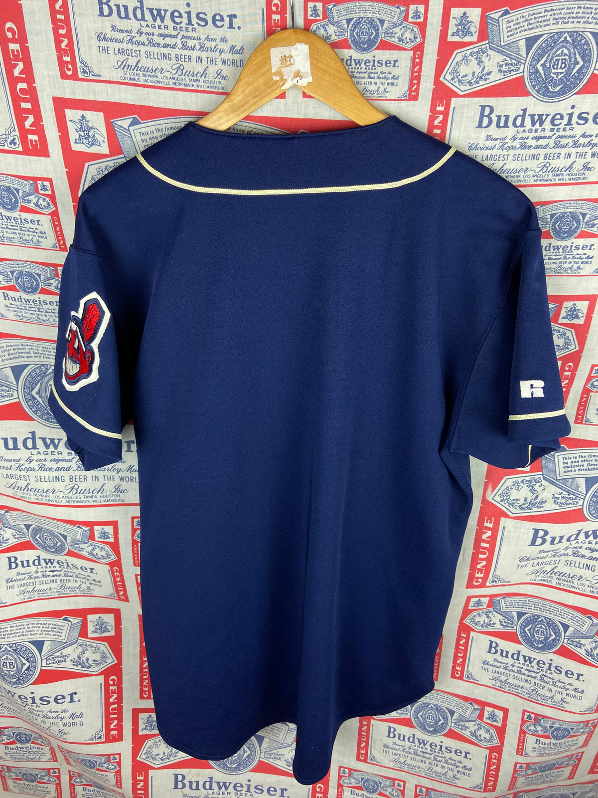 Vintage 1990s Russell Athletic Diamond Collection Cleveland Indians Jersey 44 Large(24”x29”)