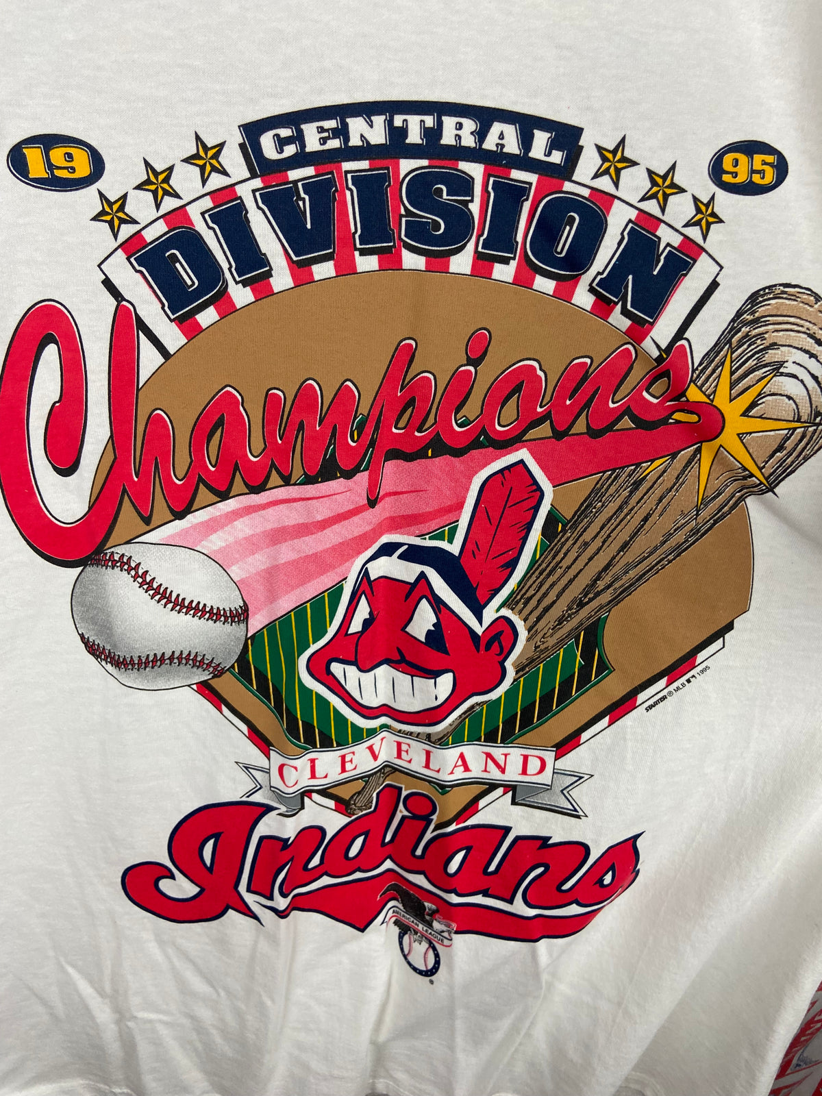 Vintage 1995 Starter Cleveland Indians Shirt NWT XL(25”x33”)