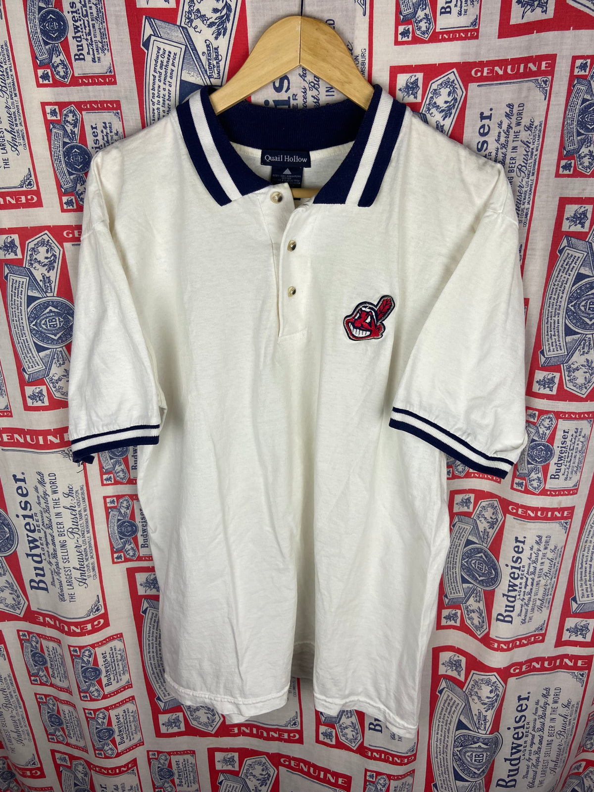 Vintage 1990s Cleveland Indians Golf Polo Large(23”x29”)