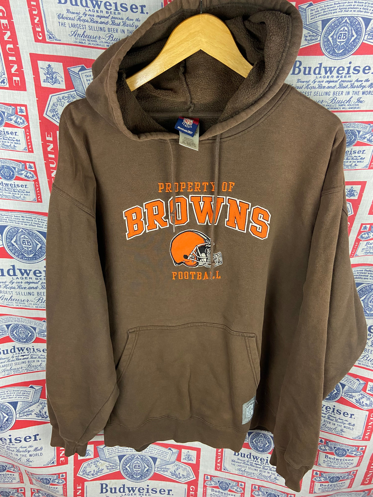 Vintage 2000s Reebok Cleveland Browns Embroidered Hoodie XL(26”x29”)