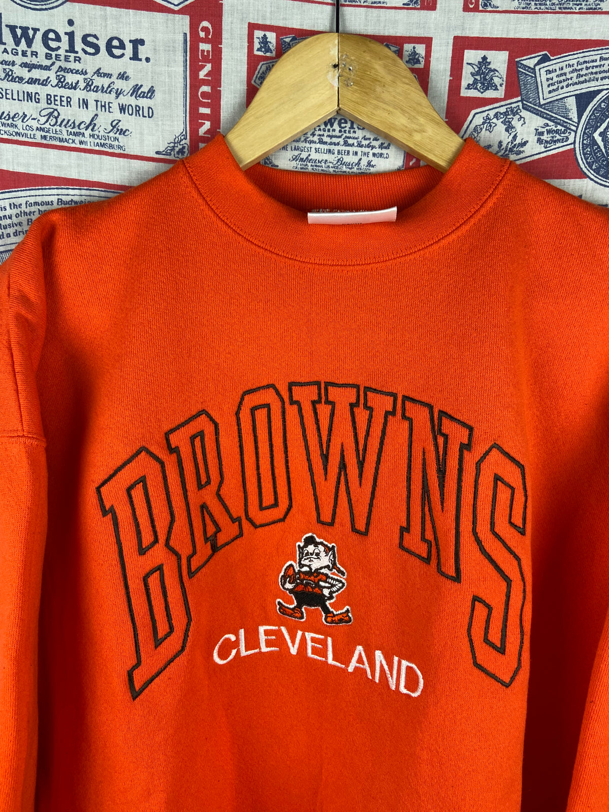 Vintage 1990s Puma Cleveland Browns Embroidered Elf Crewneck XL(24”x29”)
