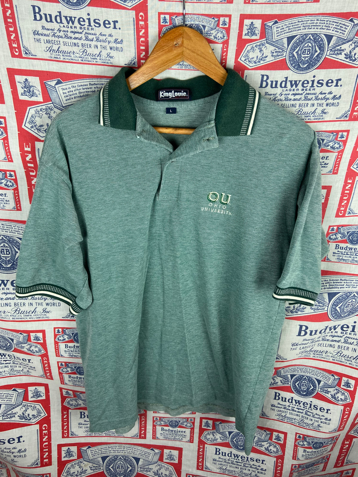 Vintage 1990s Ohio University Polo Shirt Large(23”x28”)