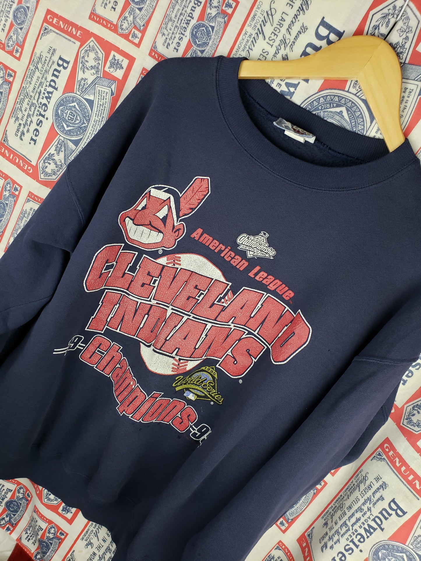 Vintage 1995 Cleveland Indians Crewneck(25"x28")XL
