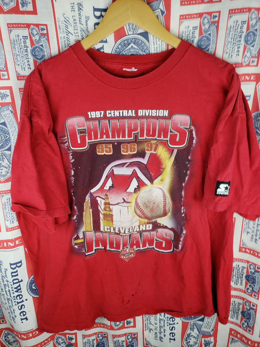 Vintage Distressed 1997 Starter Cleveland Indians Shirt(25"x28")XL
