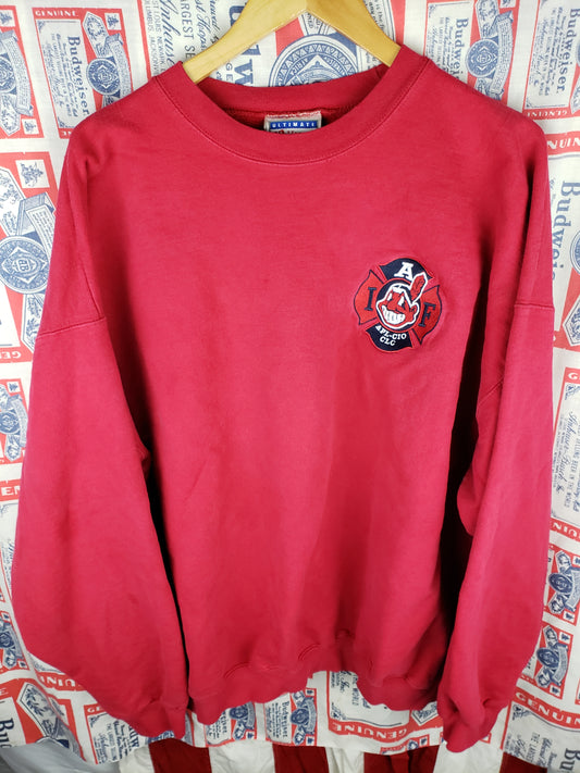 Vintage International Association of Firefighters Cleveland Indians Crewneck(28"x28")Boxy XL