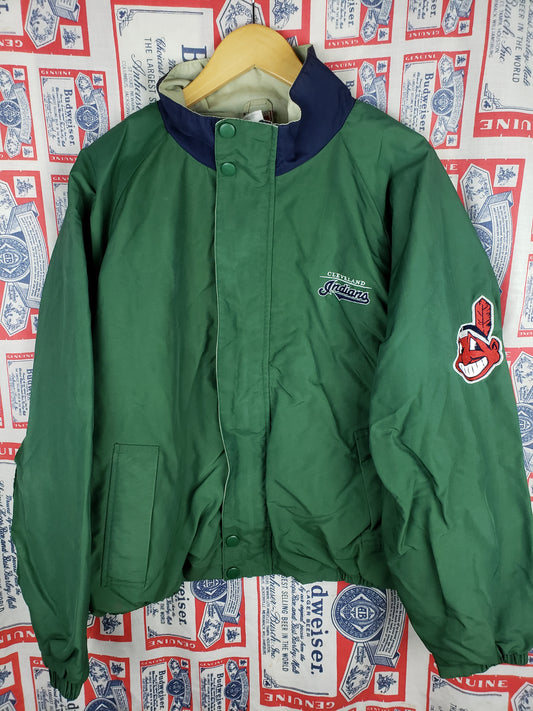 Vintage 1990s Cleveland Indians Green Colorway Jacket(25"27")L