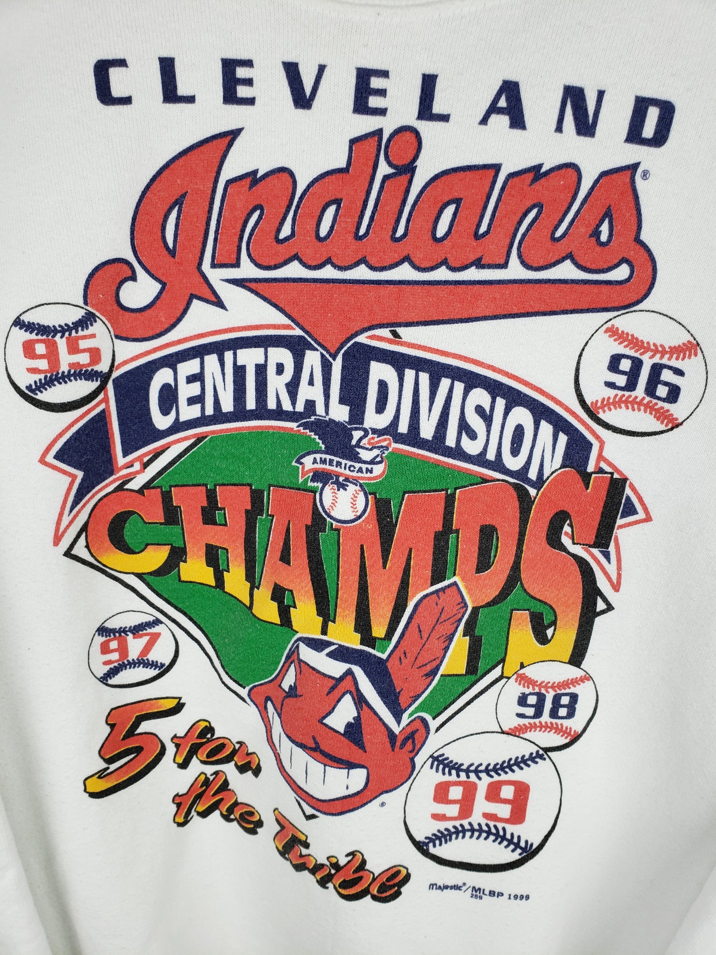Vintage 1999 Cleveland Indians Crewneck(25"x28")XL