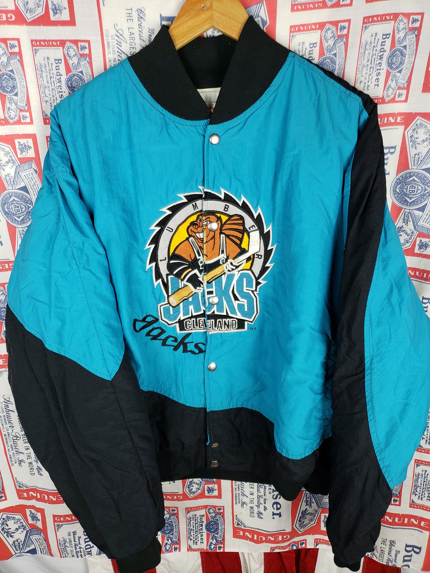 Rare Vintage 1990s Cleveland Lumberjacks Jacket(24"x27")L