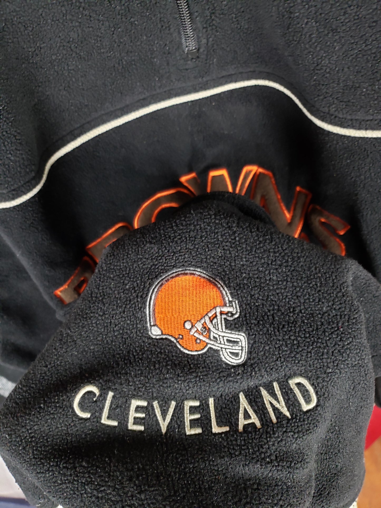 Vintage 1990s BET Limited Edition Cleveland Browns Fleece Pullover(26"x33")XXL
