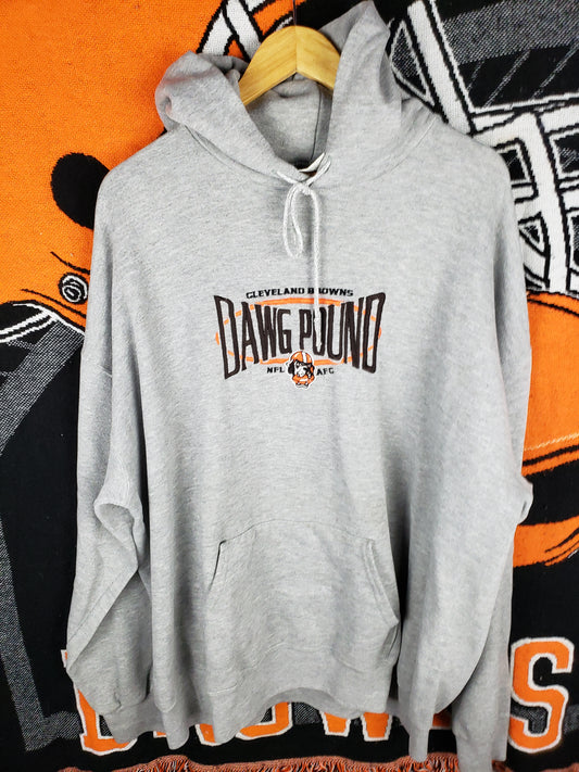 Vintage 1990s Cleveland Browns Dawg Pound Embroidered Hoodie(28"x30")XXL