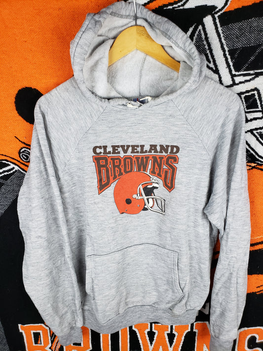 Vintage 1980s Heather Grey Cleveland Browns Hoodie(24"x26")M