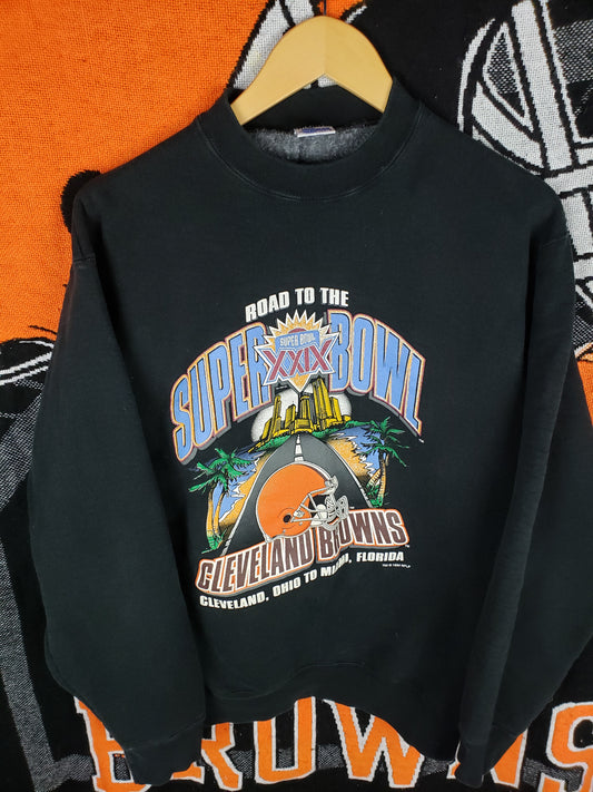 Vintage 1994 Cleveland Browns Road to Super Bowl Crewneck(22"x28")L
