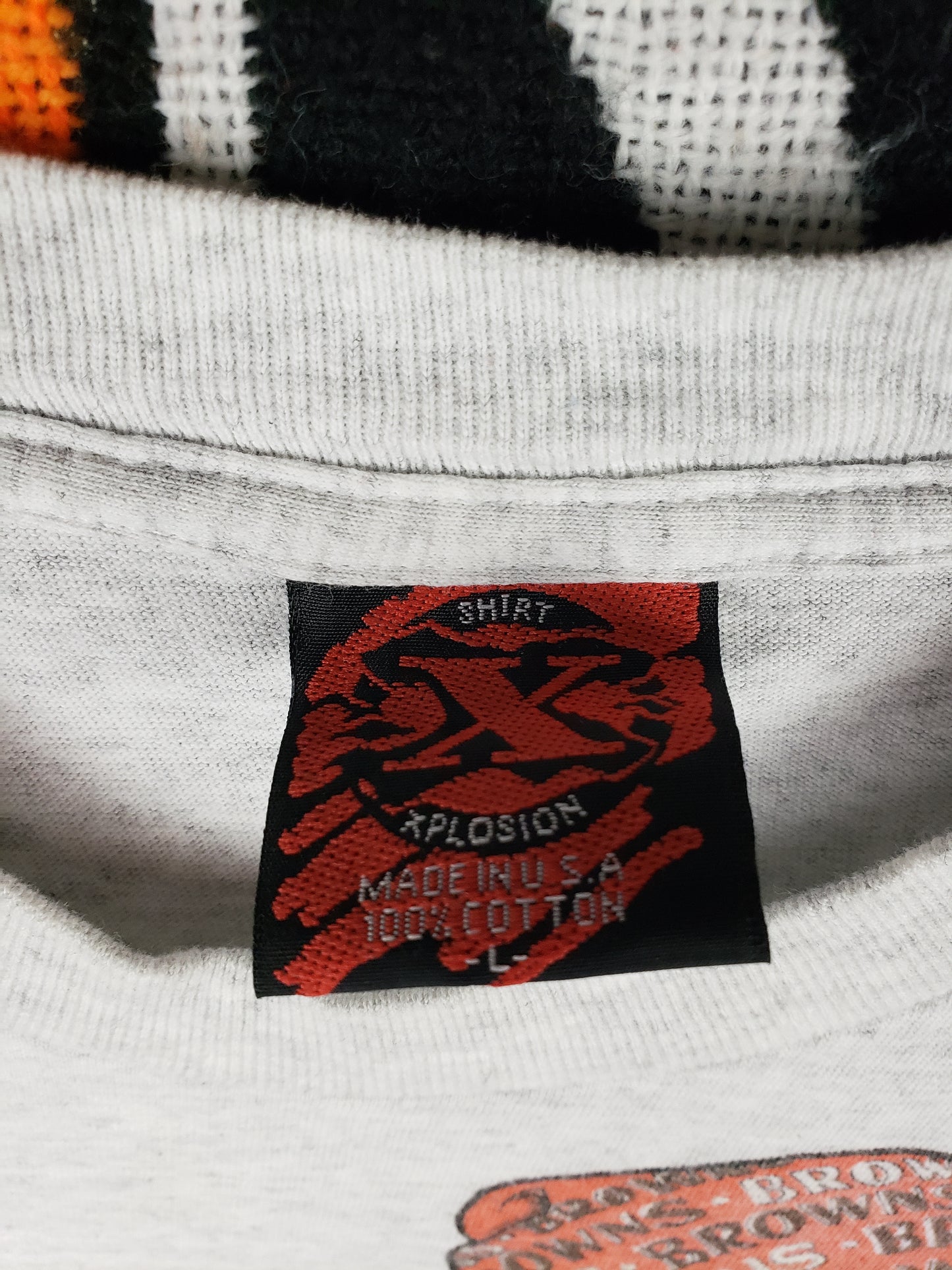 Vintage 1993 Cleveland Browns Caricature Double Sided Shirt(23"x28")L