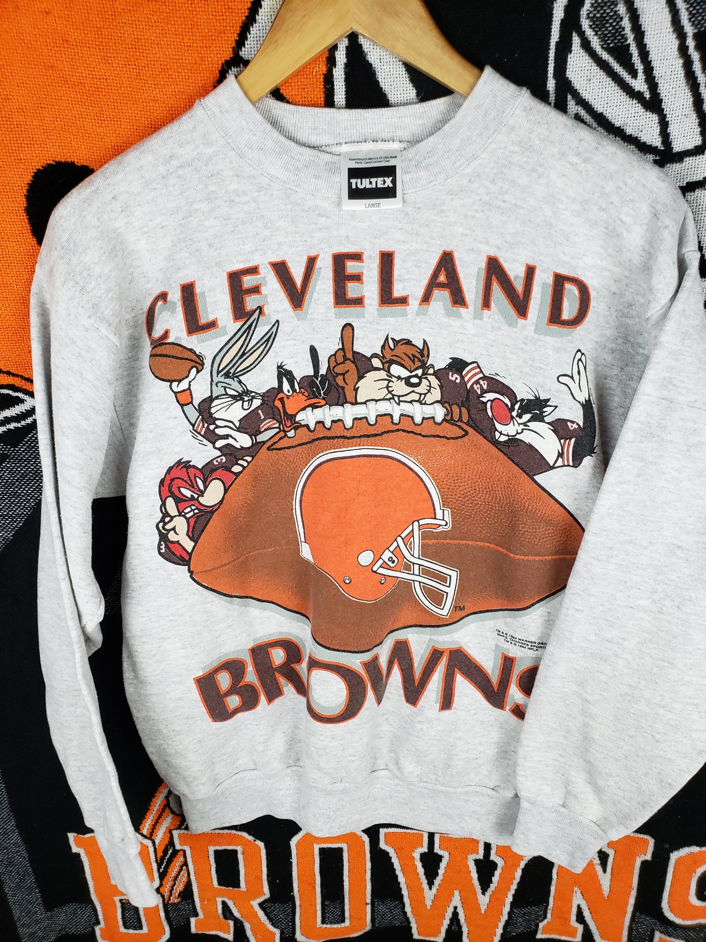 Vintage 1994 Cleveland Browns Looney Tunes Crewneck(21"x27")M