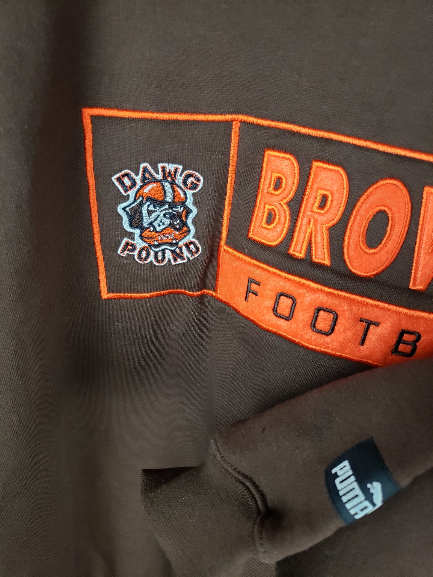 Vintage 1990s Cleveland Browns Embroidered Dawg Pound Crewneck(24"x29")XL