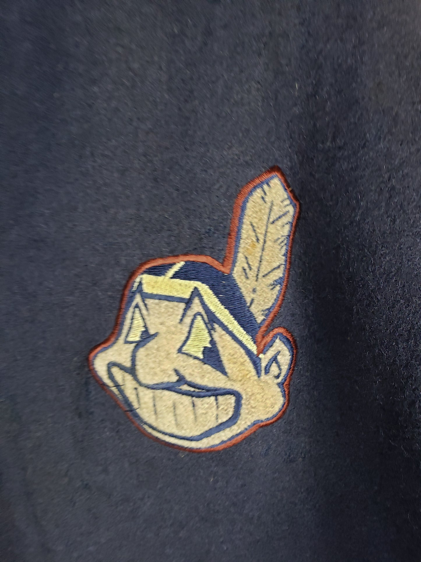 Vintage 1990s Cleveland Indians Wool Bomber(23"x25")M