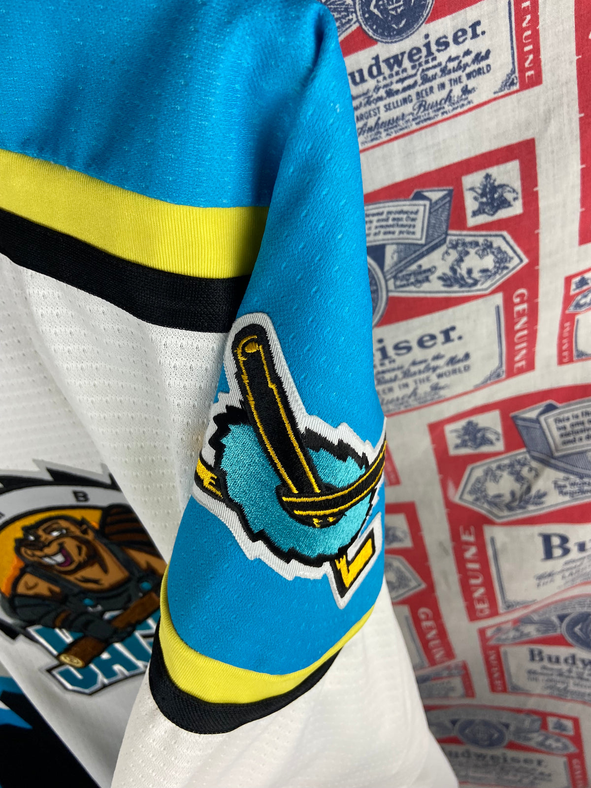 Vintage 1990s Bauer Cleveland Lumberjacks Jersey Large(25”x29”)