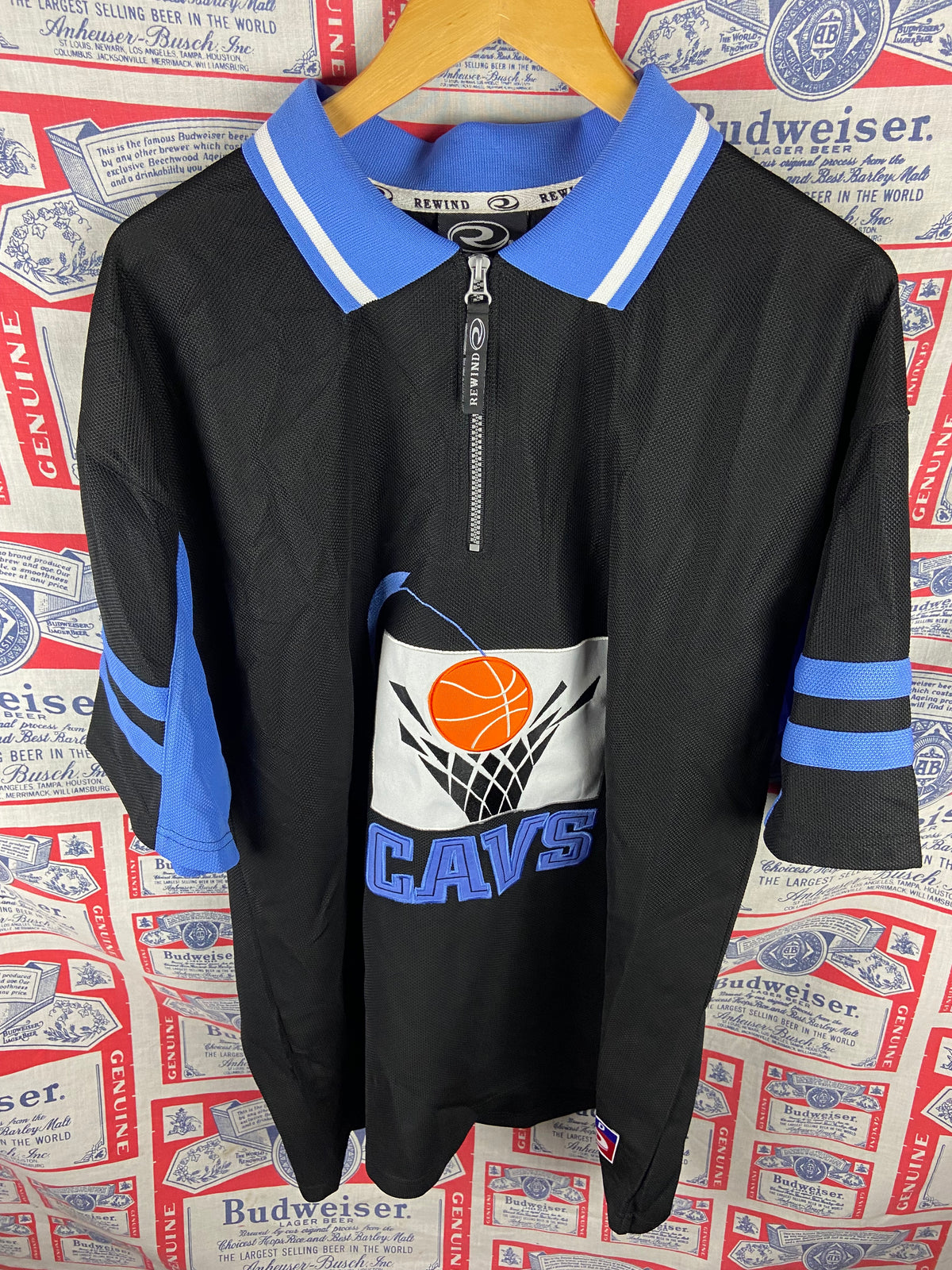 Vintage 1990s Cleveland Cavs Quarter Zip Warm Up NWT XL(25”x33”)