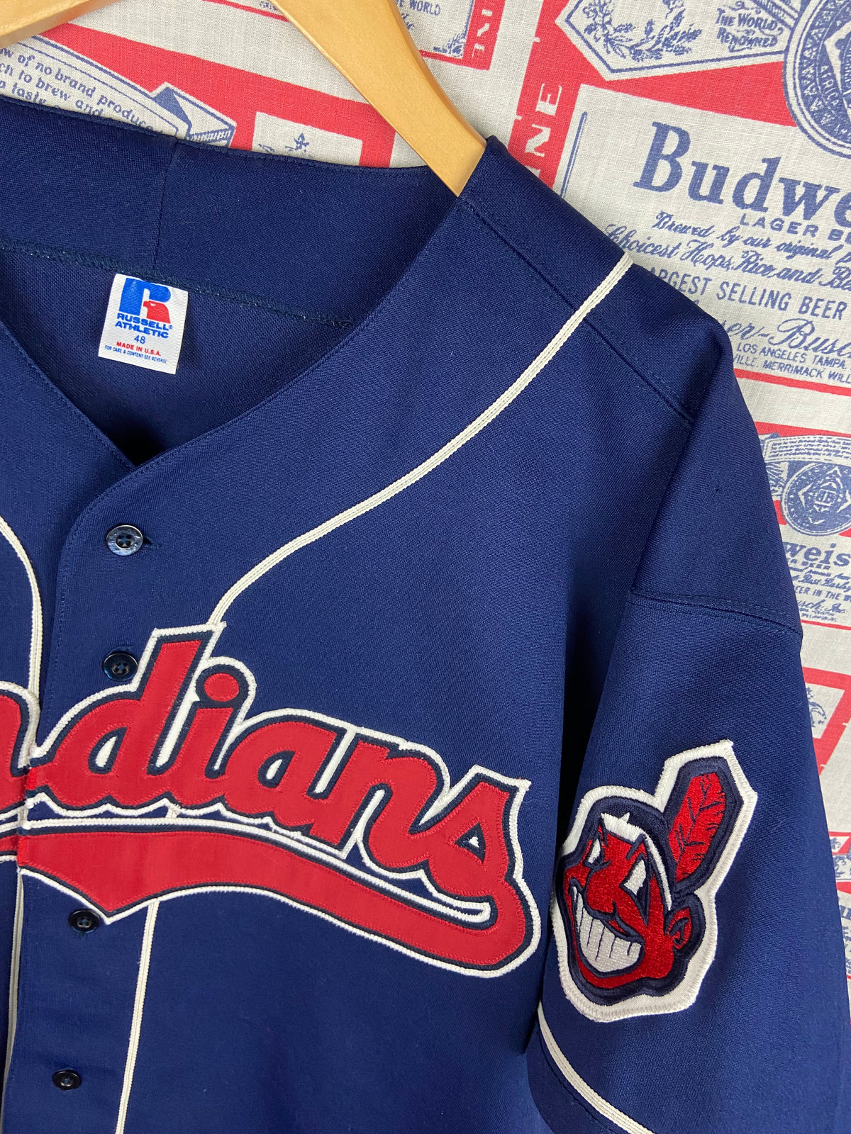 Vintage 1994 Russell Athletic Diamond Collection Jacob’s Field Jersey 48 XL(26”x30”)