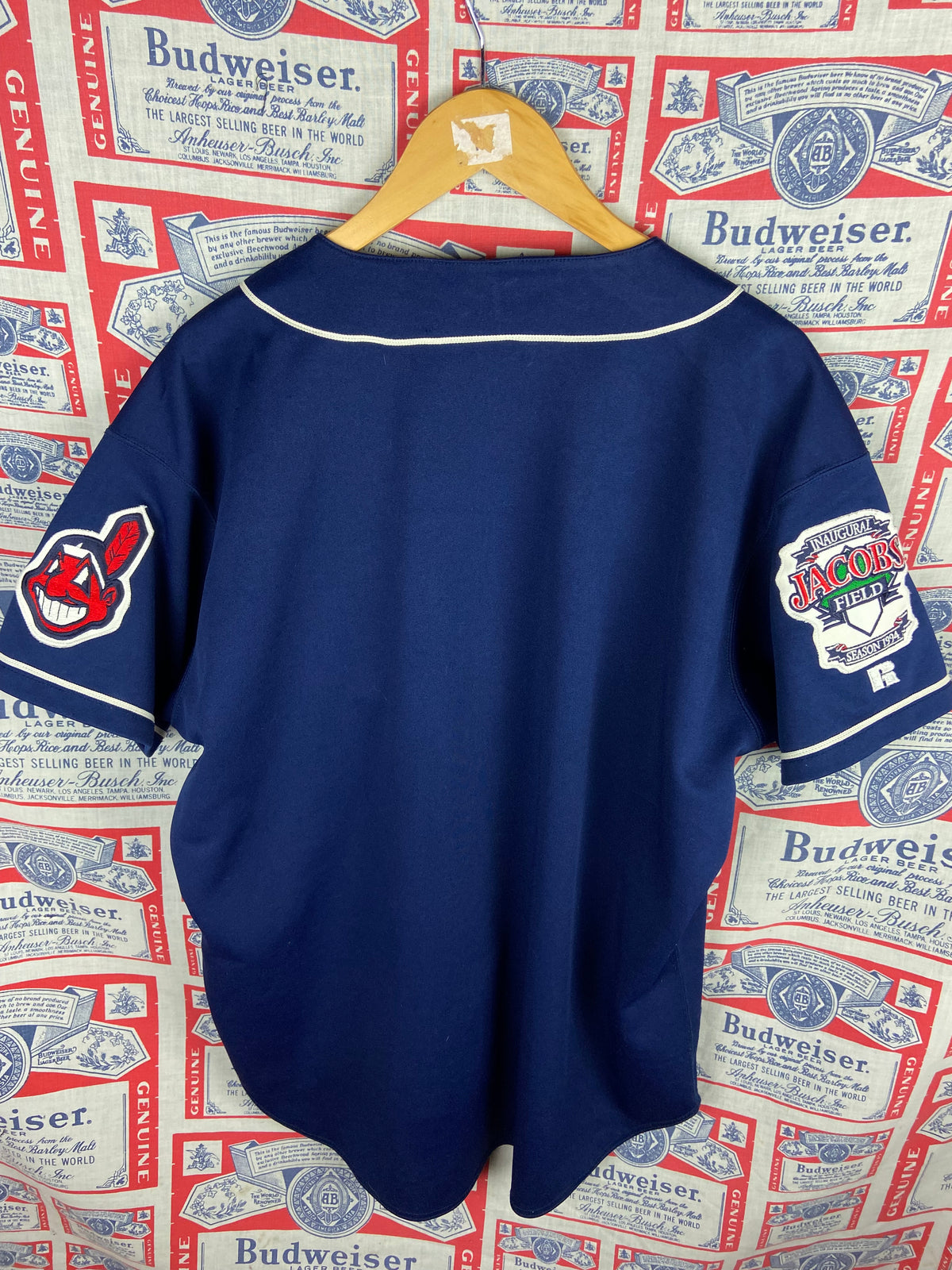 Vintage 1994 Russell Athletic Diamond Collection Jacob’s Field Jersey 48 XL(26”x30”)