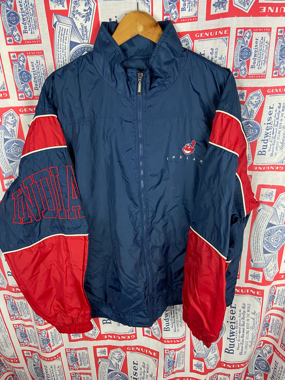 Vintage 1990s Starter Cleveland Indians Full Zip Jacket XL(25”x29”)
