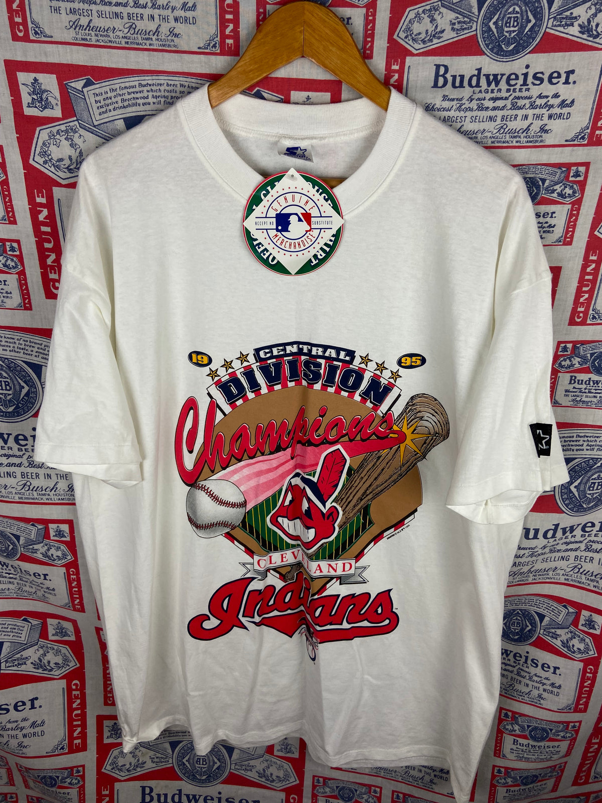 Vintage 1995 Starter Cleveland Indians Shirt NWT XL(25”x33”)