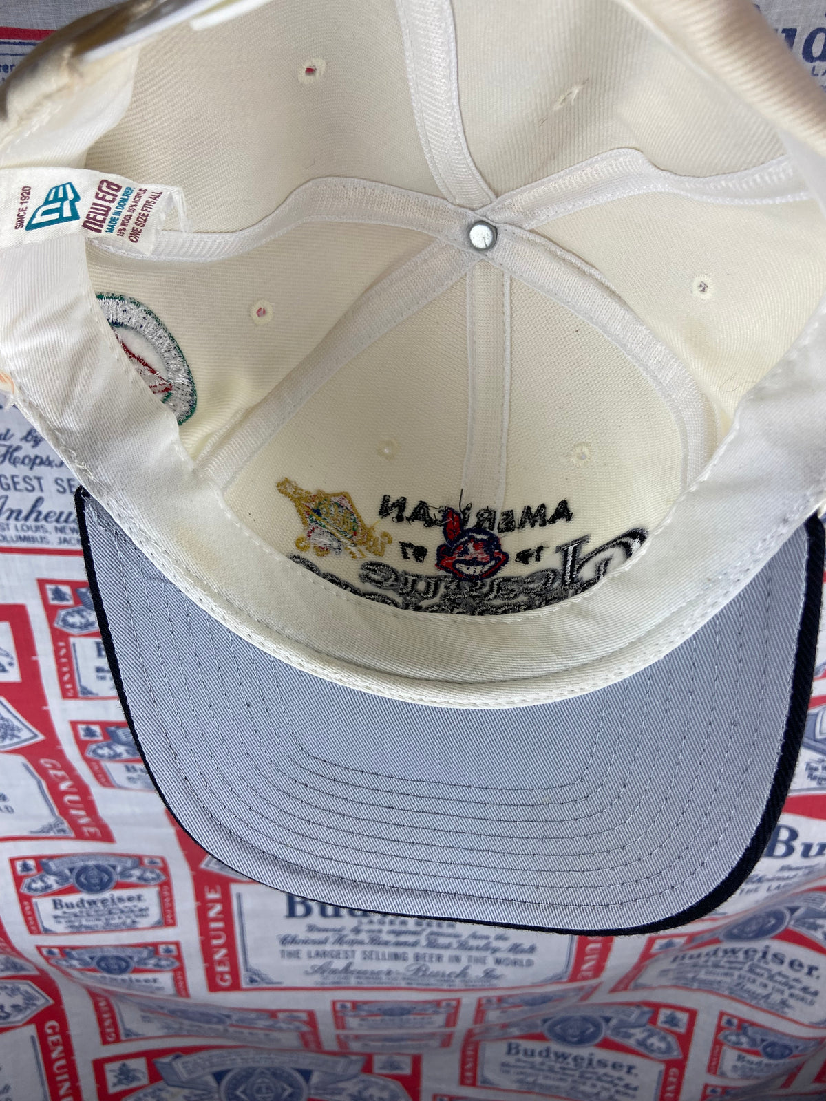 Vintage 1997 Wool Blend New Era Cleveland Indians ALCS Snapback