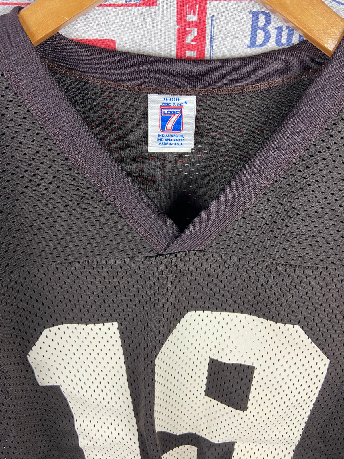 Vintage 1980s Logo 7 Cleveland Browns Bernie Kosar Jersey Large(24”x27”)