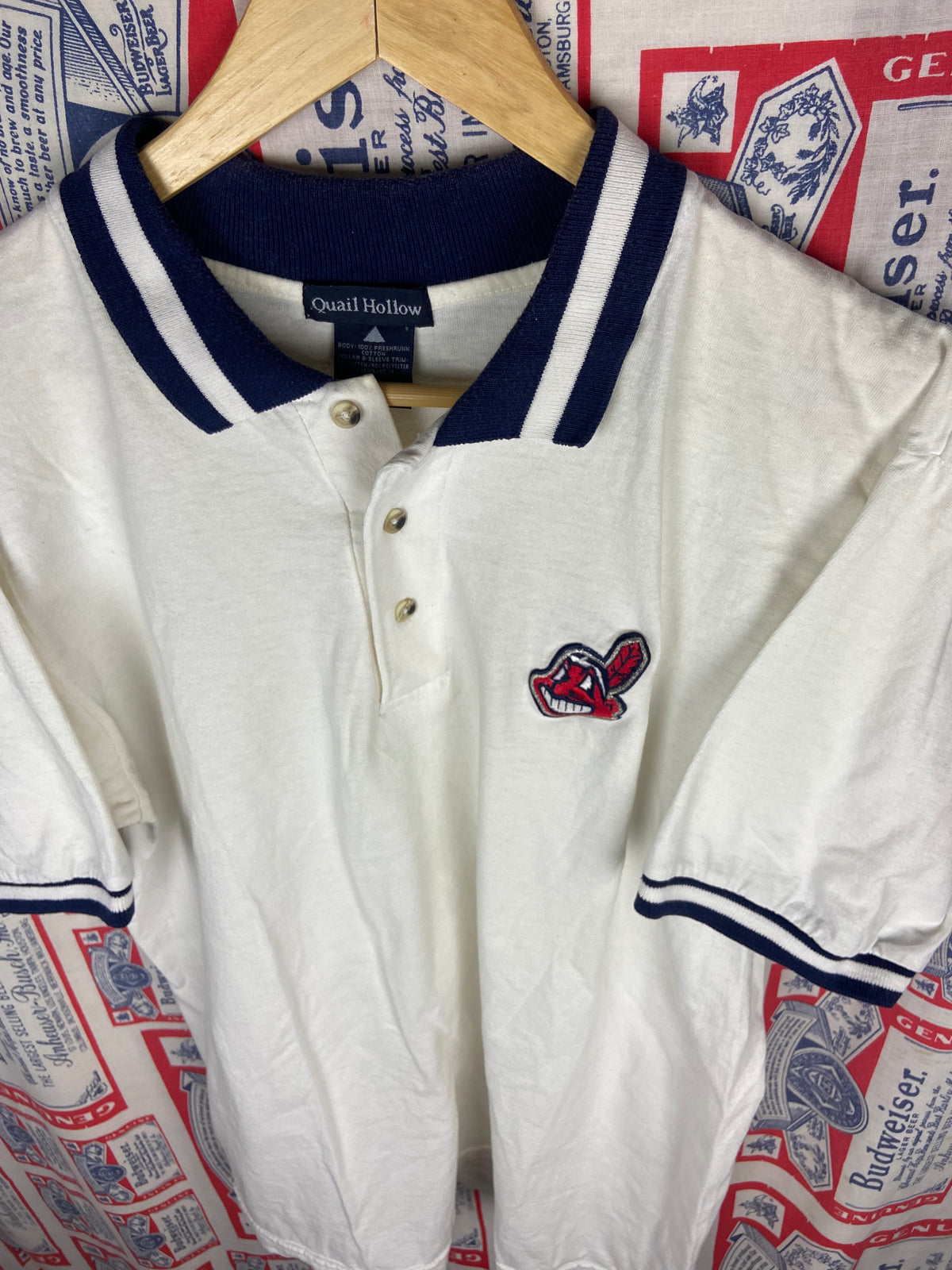 Vintage 1990s Cleveland Indians Golf Polo Large(23”x29”)
