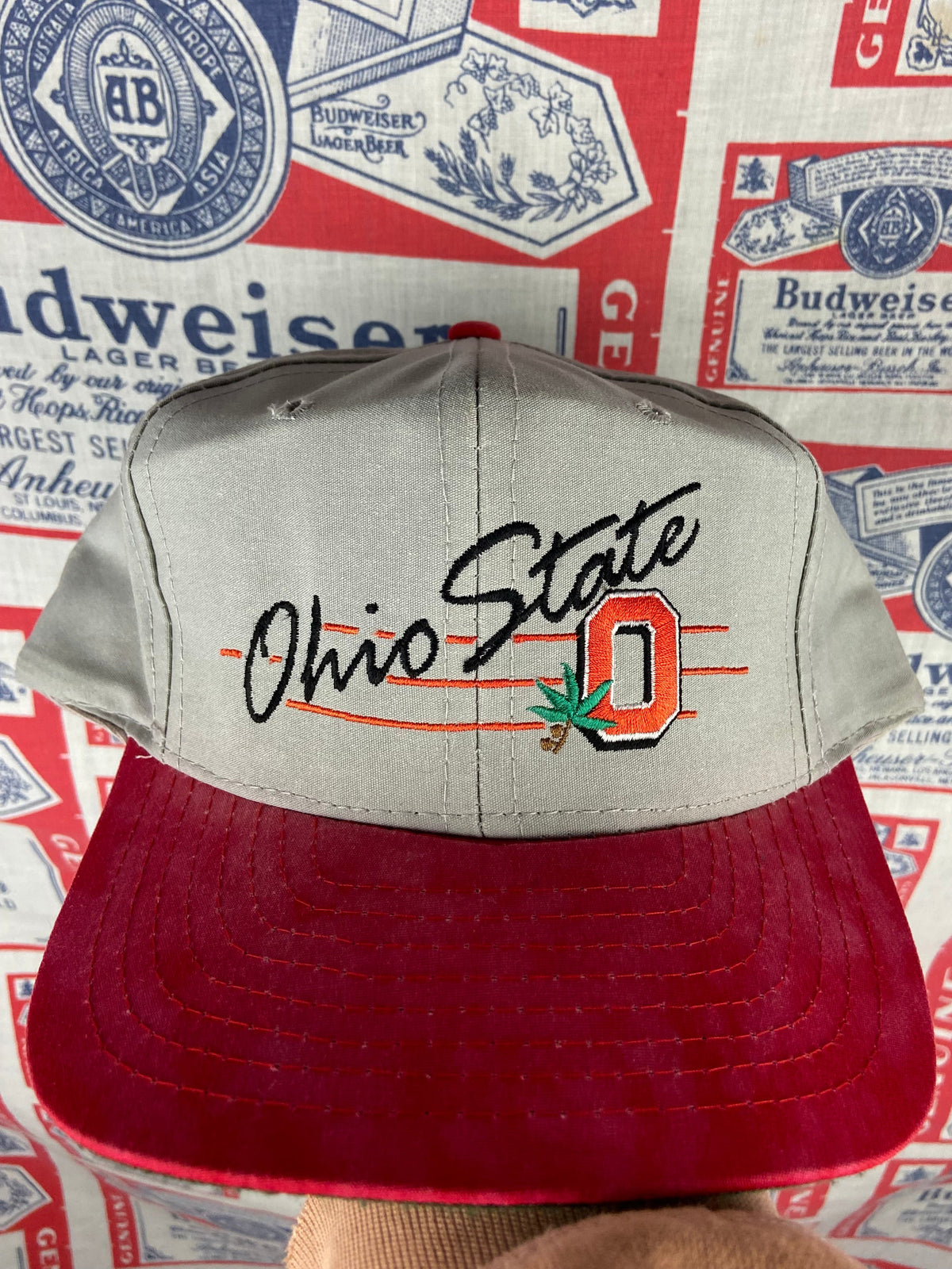 Vintage 1990s Bleached Out Lid Ohio State Buckeyes SnapBack