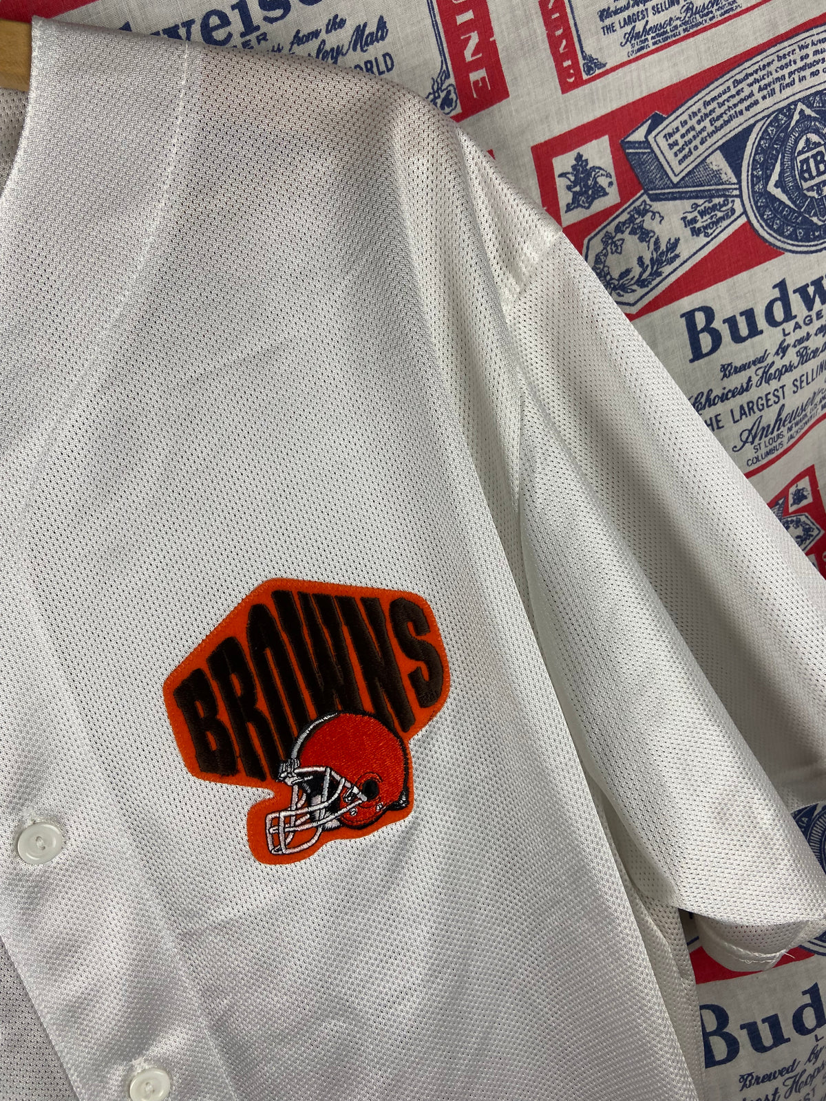 Vintage 1990s Majestic Cleveland Browns Baseball Style Jersey XL(26”x31”)