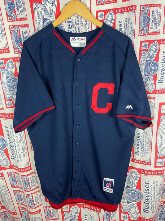 2014 Majestic Cool Base Cleveland Indians Blank Jersey 48/XL(25”x33”)