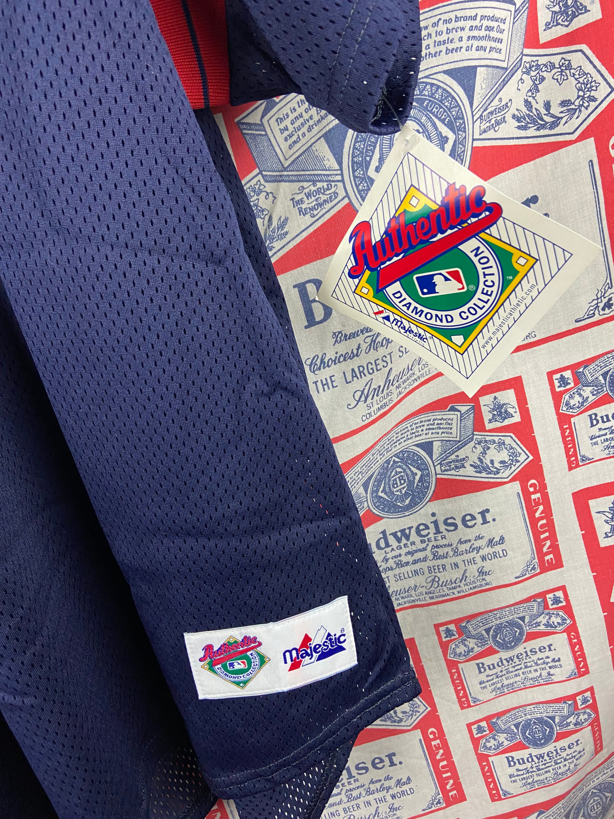 Vintage 1990s Majestic Diamond Collection Cleveland Indians BP Jersey NWT XL(25”x30”)