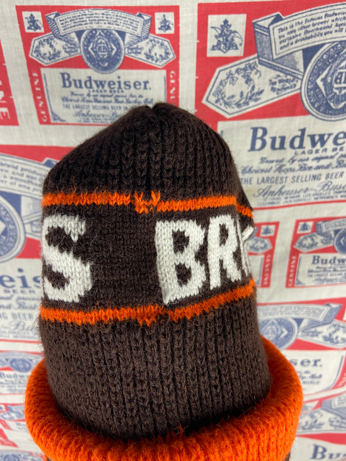 Vintage 1980s Cleveland Browns Knit Winter Hat