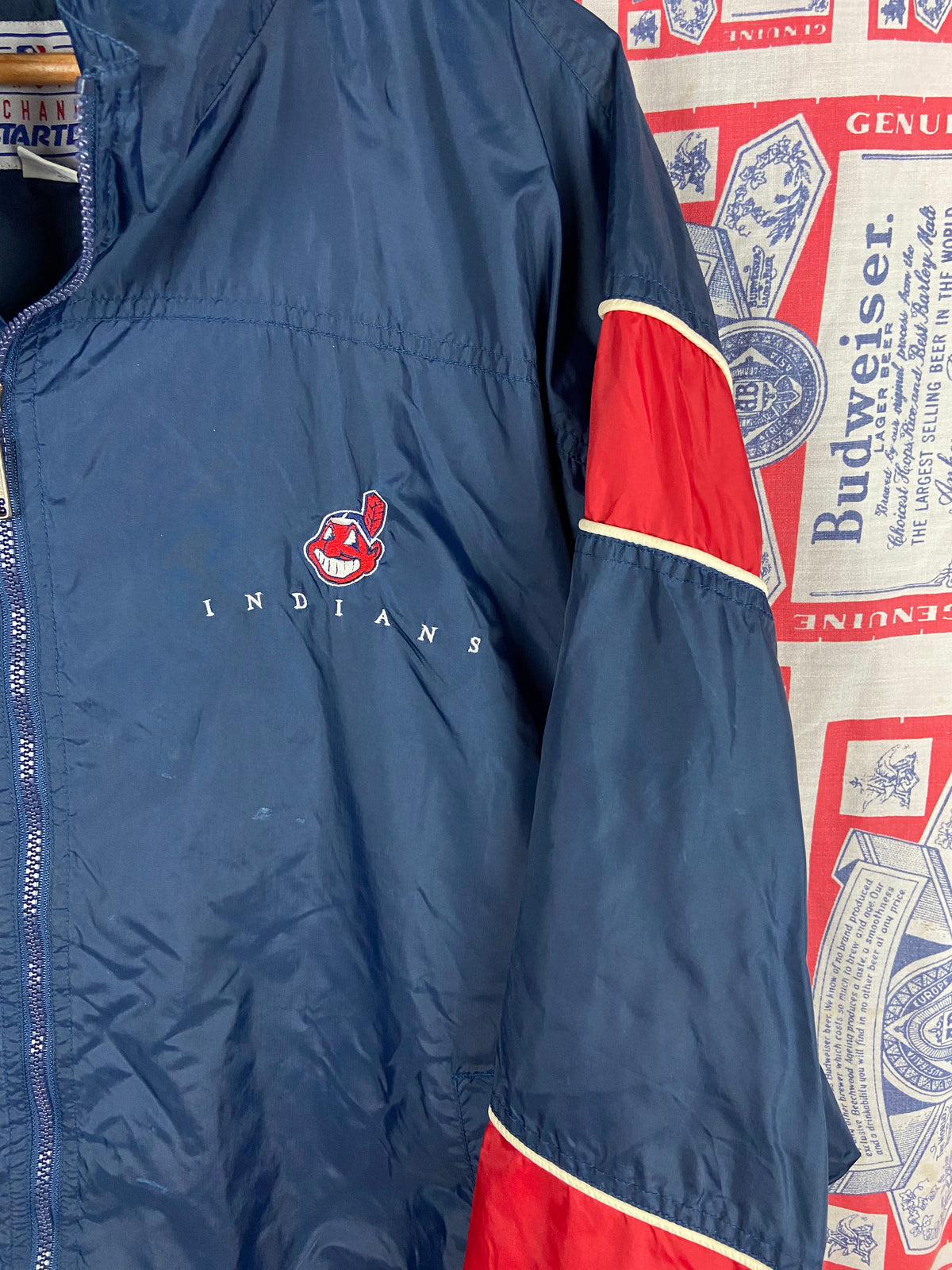Vintage 1990s Starter Cleveland Indians Full Zip Jacket XL(25”x29”)
