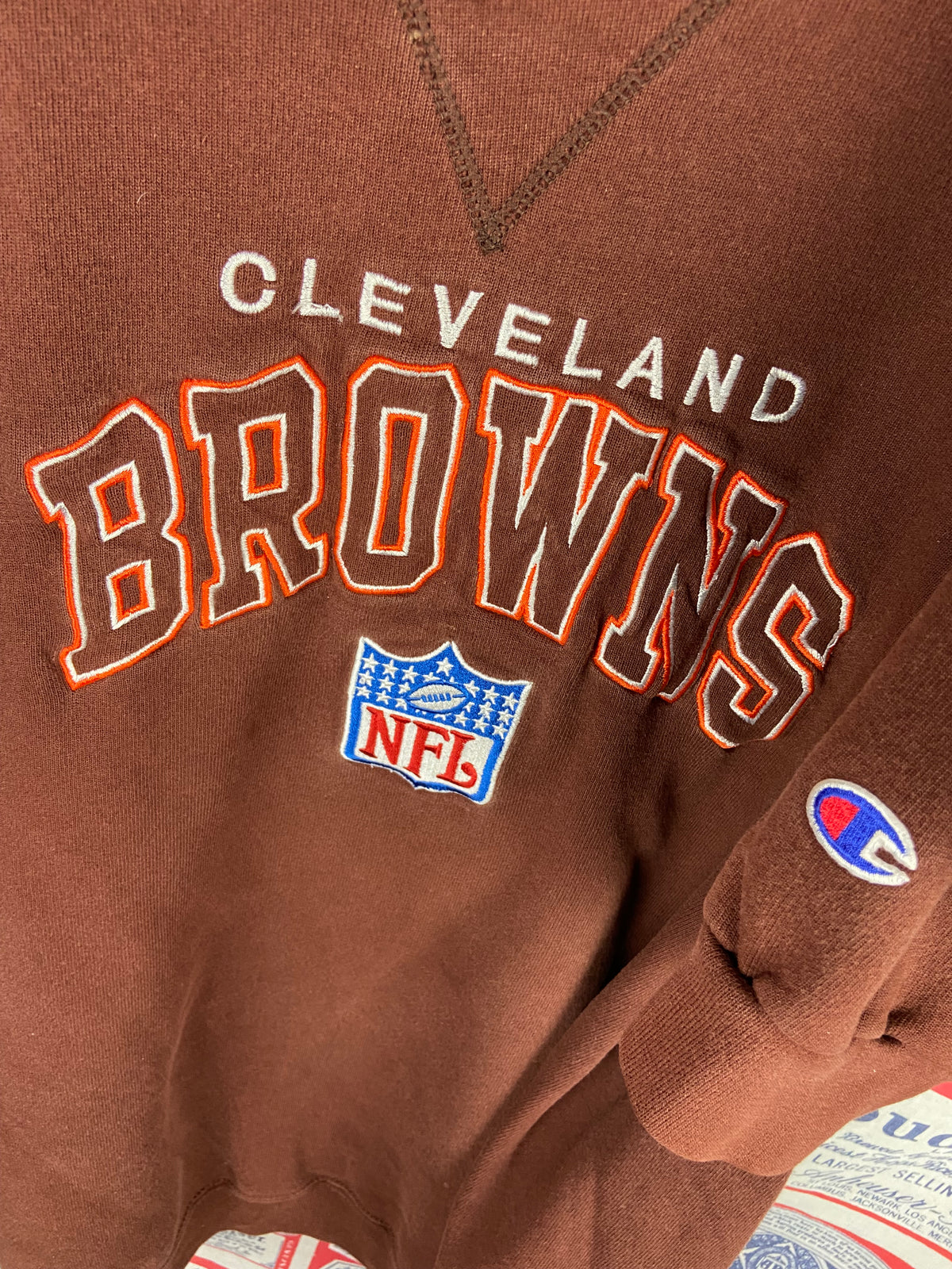 Vintage 2000s Champion Cleveland Browns Embroidered Crewneck XL(25”x30”)