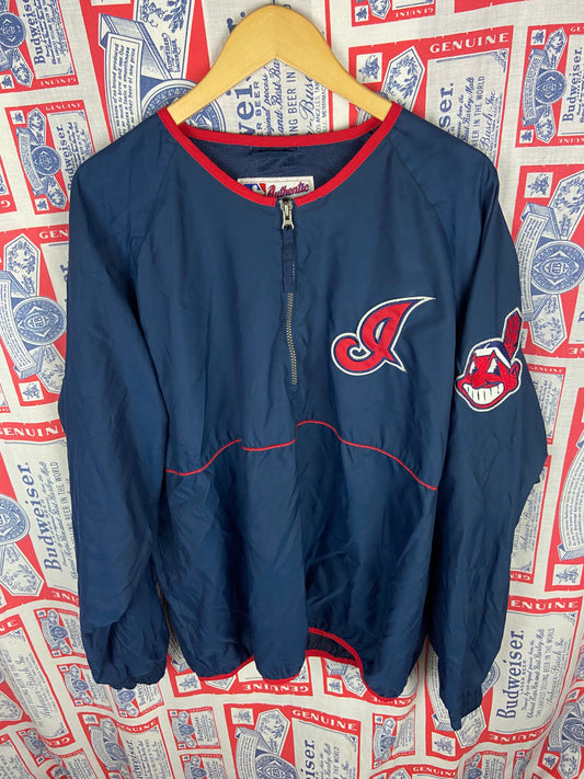 Vintage 1990s Majestic Cleveland Indians Pullover XL(25”x29”)