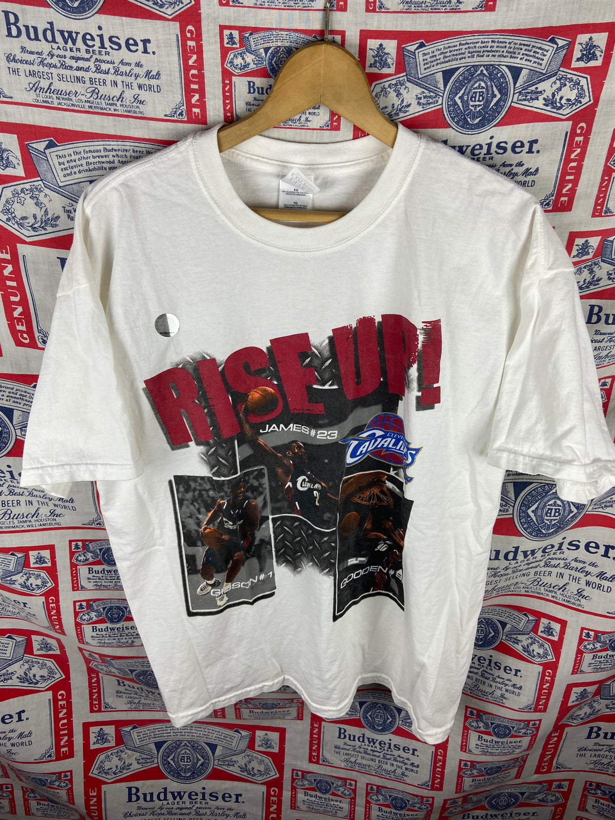 Vintage 2000s Cleveland Cavaliers LeBron Drew Gooden Boobie Gibson Shirt DS XL(24”x29”)