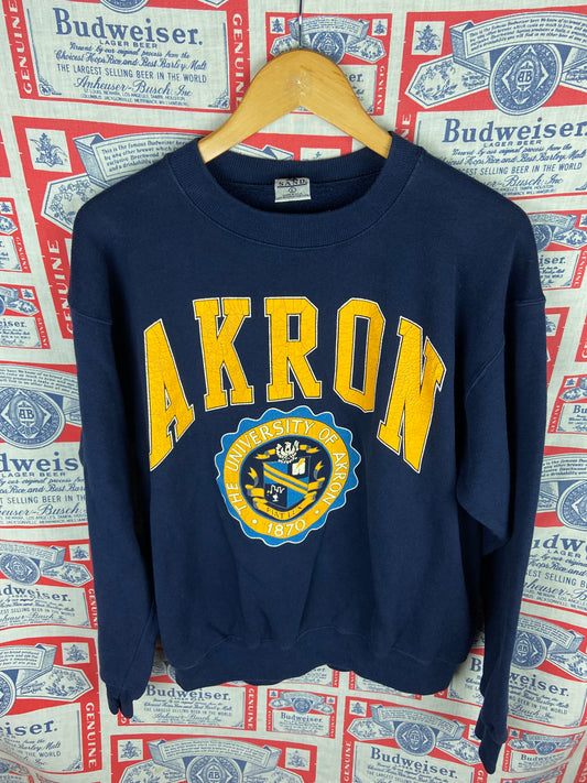 Vintage 1990s University of Akron Crewneck Large(24”x27”)
