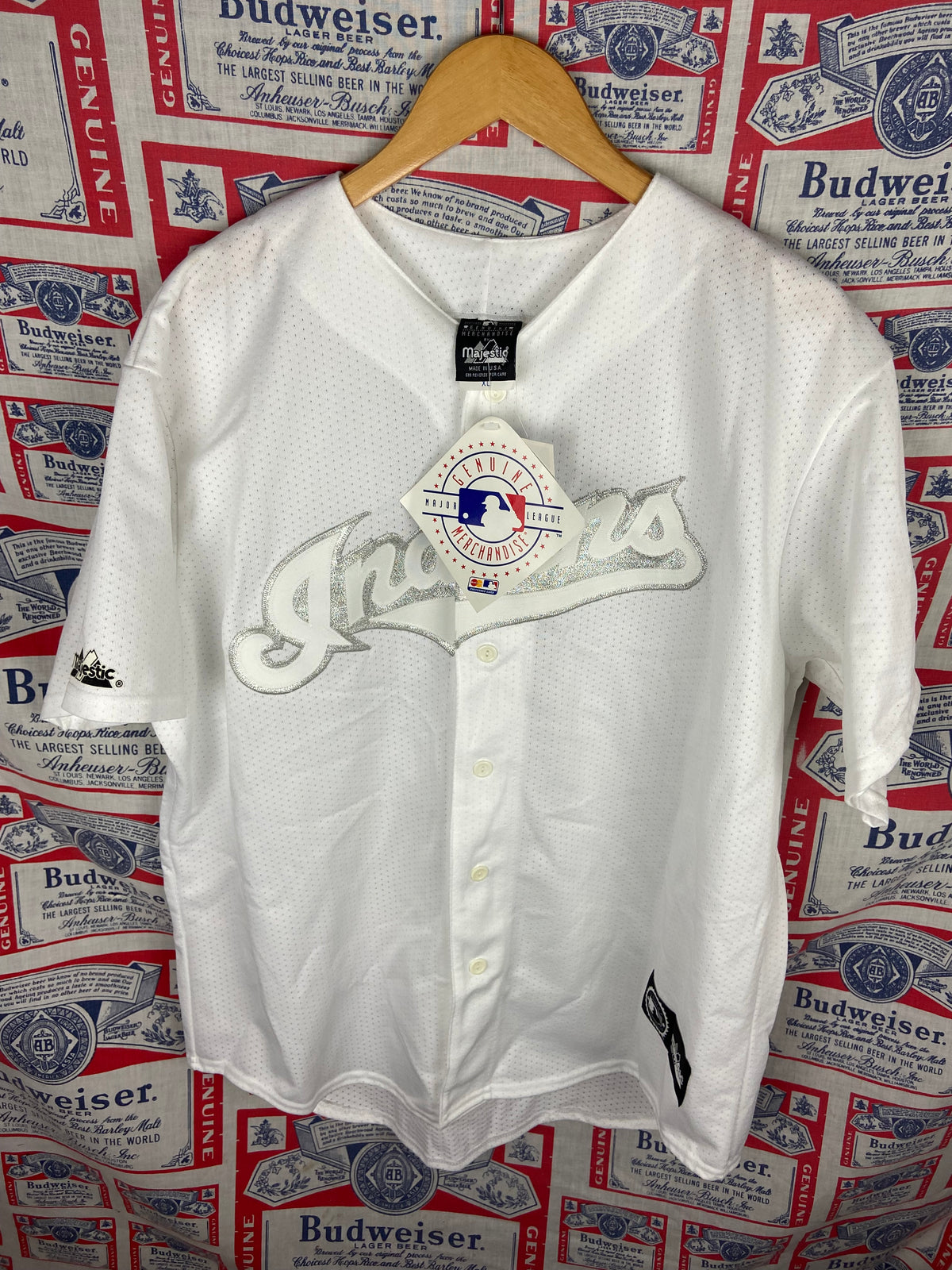 Vintage 2000s Majestic Cleveland Indians Jersey NWT XL(25”x30”)