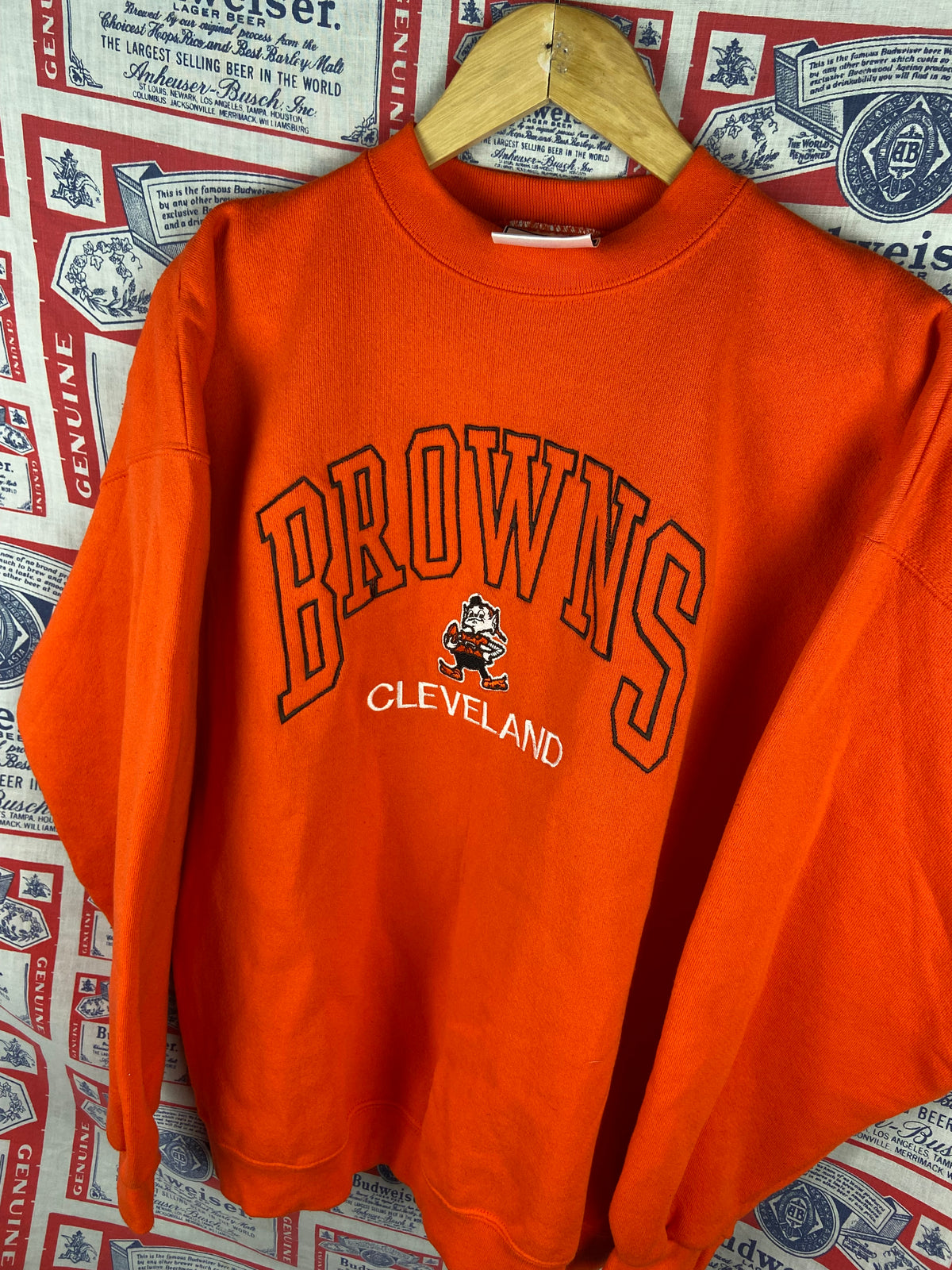 Vintage 1990s Puma Cleveland Browns Embroidered Elf Crewneck XL(24”x29”)