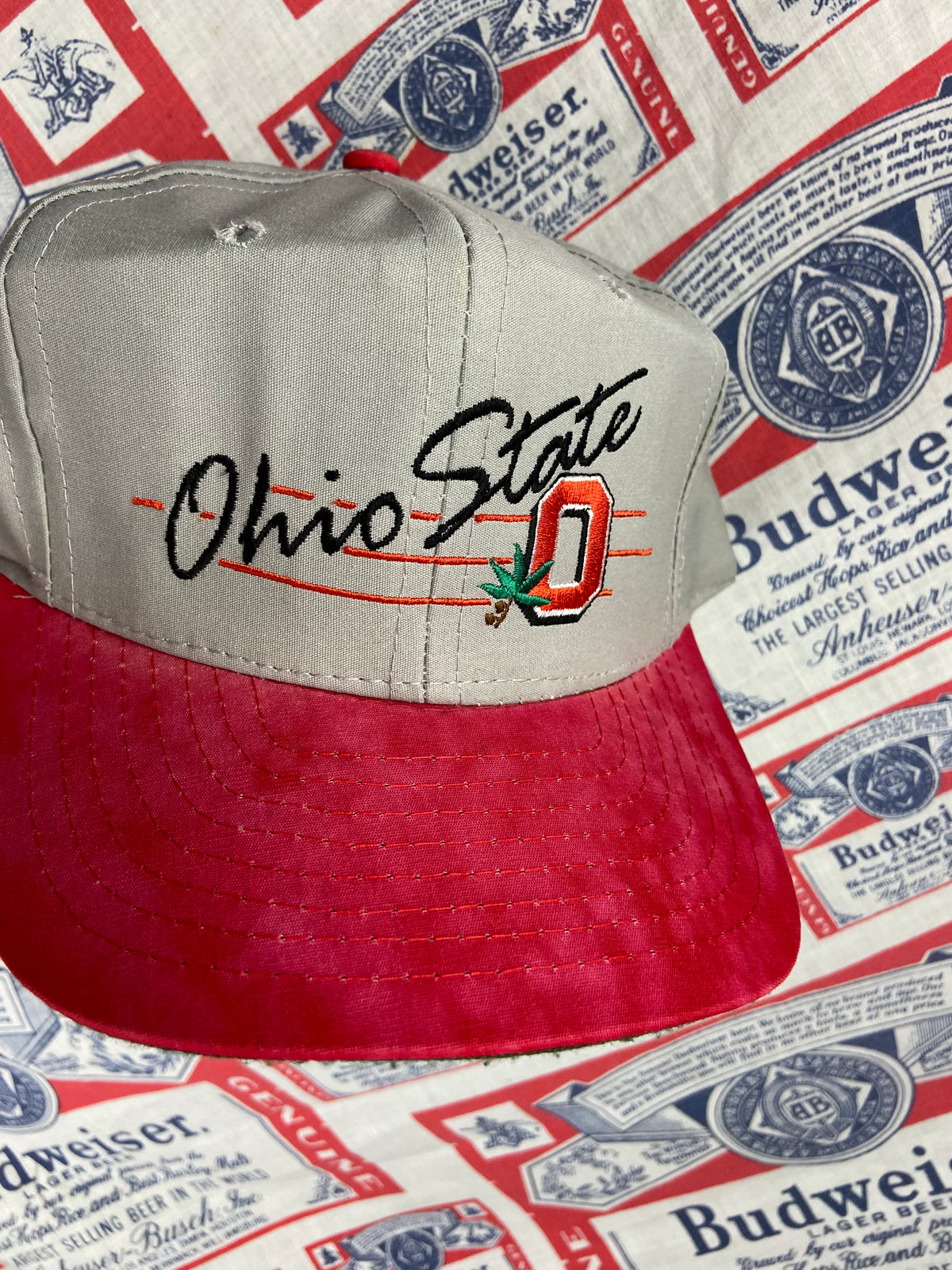 Vintage 1990s Bleached Out Lid Ohio State Buckeyes SnapBack