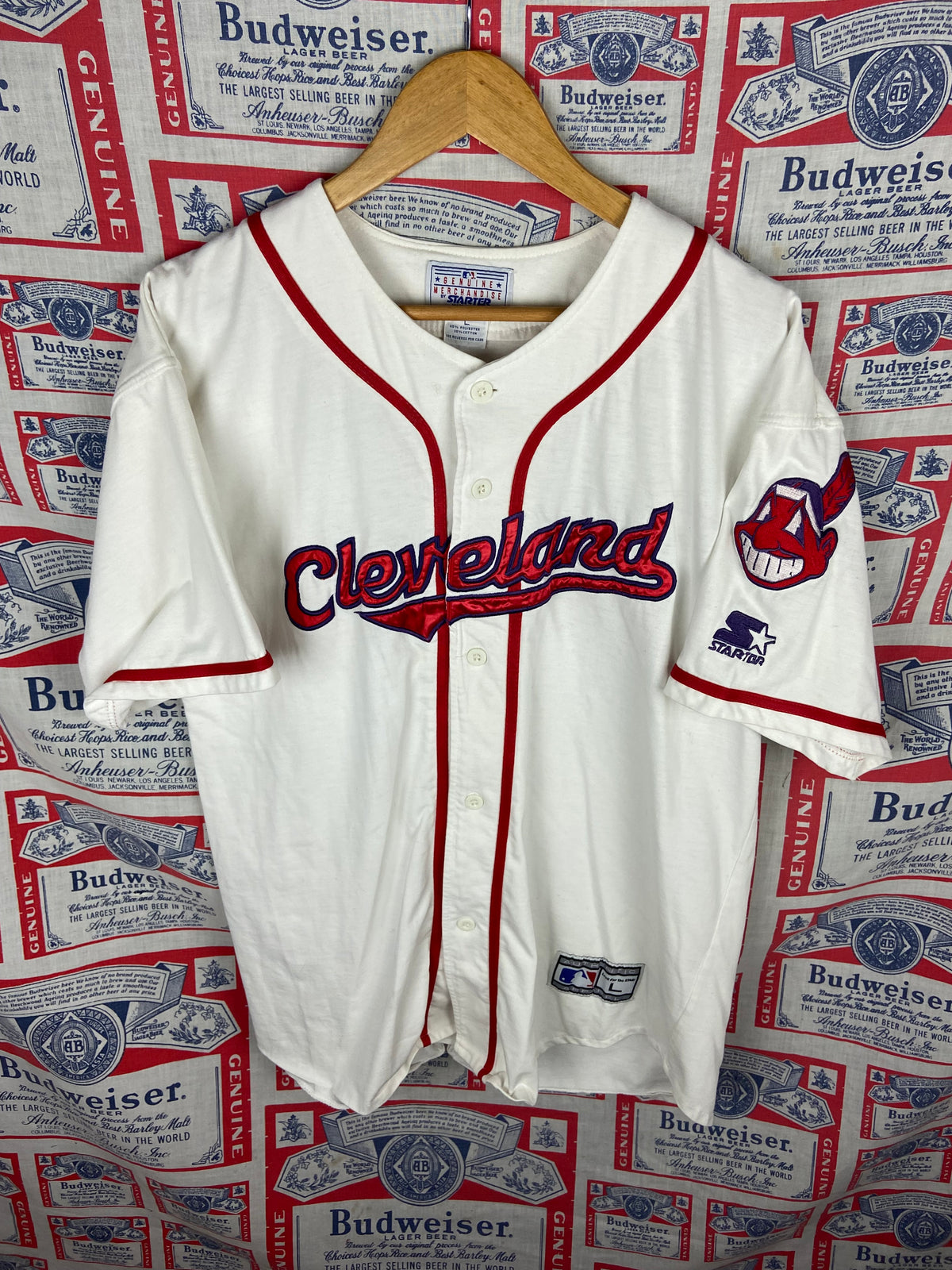 Vintage 1990s Starter Cleveland Indians Jersey Large(23”x28”)